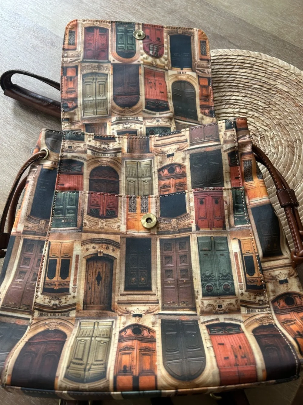 PATRICIA NASH COATED TRAPANI CONVERTIBLE BACKPACK DOORWAYS ITALY PRING